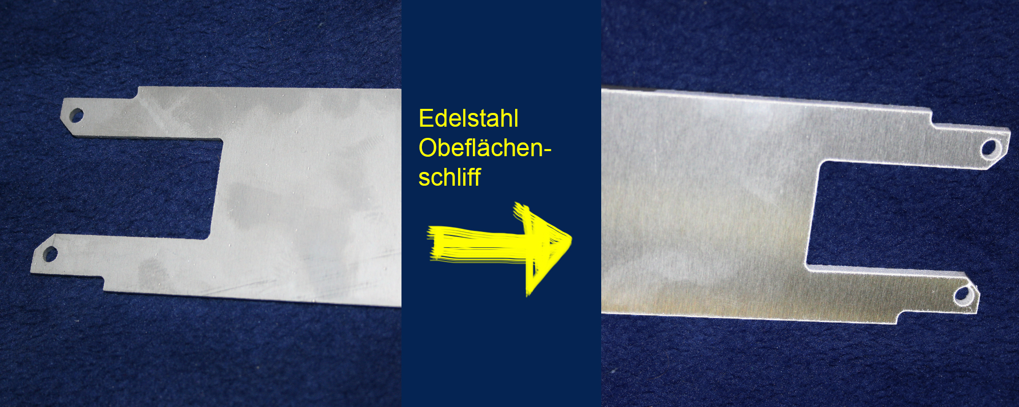 Edelstahl Oberflächenschliff