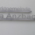 Schriftzug 'Maria Anzbach'